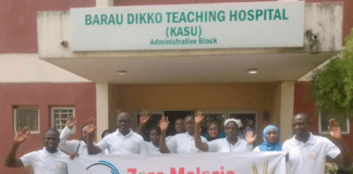 Family medicine doctors at BDTH Kaduna, raised their hands to defeat malaria.