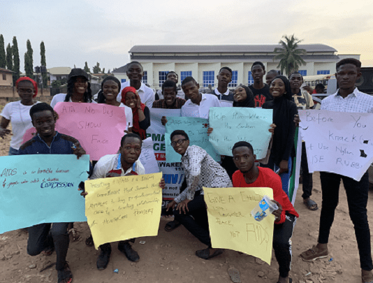 Group picture of UNILORIN Pharmacy Students Advocating for Safer Sexual Practices