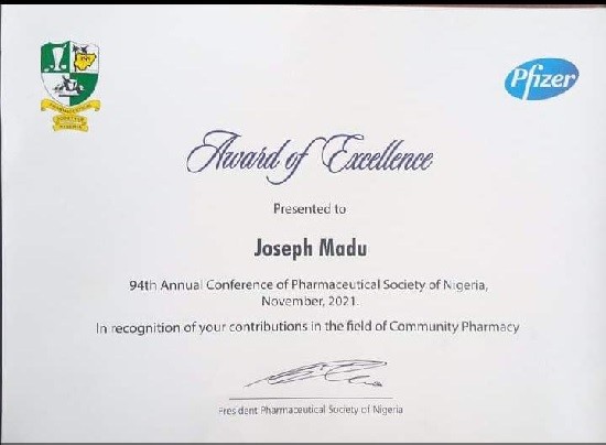  Clinical Pharmacists Decorate Ohuabunwa, Mohammed with Special Awards