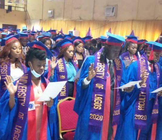PCN Inducts 148 Unilag’s Pharmacy Graduands