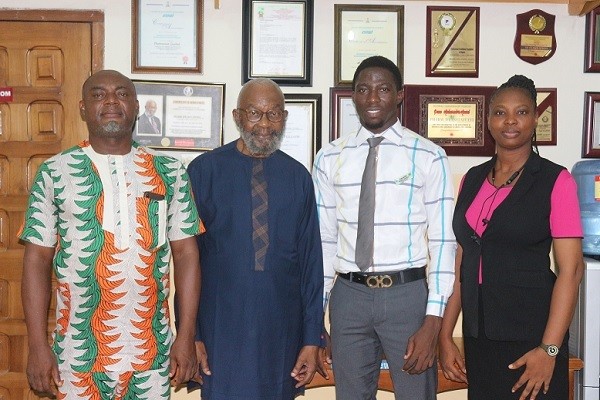 The UNILAG PANS and Senate Executives in a group photograph with Pharmanews Publisher, Sir (Pharm) Ifeanyi Atueyi,, during the courtesy visit.