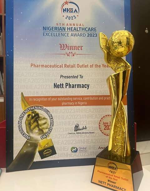 Nett Pharmacy Bags NHEA ‘Pharmaceutical Retail Outlet Award 2023’